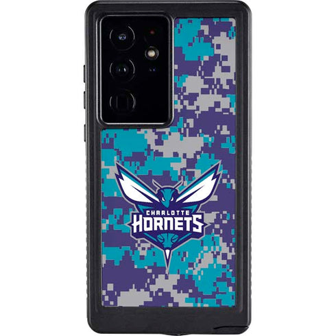 NBA Charlotte Hornets Digi Camo Galaxy S24 Ultra Waterproof Case