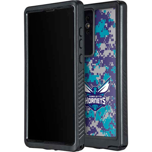 NBA Charlotte Hornets Digi Camo Galaxy S24 Ultra Waterproof Case