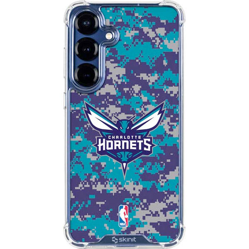 NBA Charlotte Hornets Digi Camo Galaxy S25 Clear Case