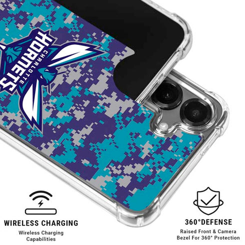 NBA Charlotte Hornets Digi Camo Galaxy S26 Plus Clear Case