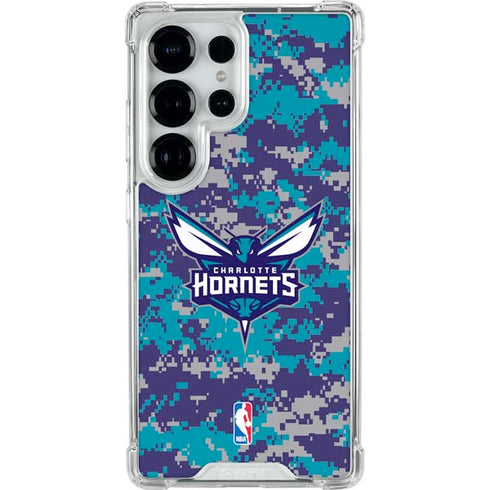 NBA Charlotte Hornets Digi Camo Galaxy S26 Ultra Clear Case