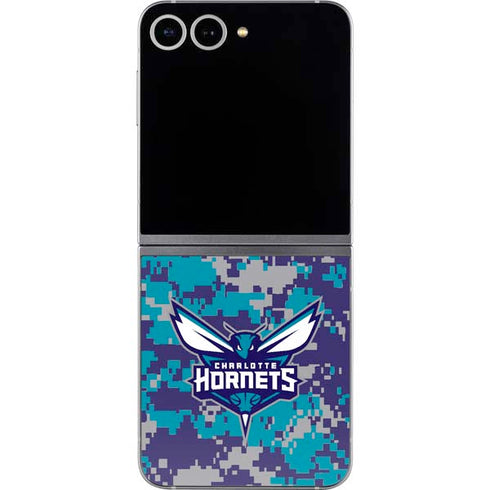 NBA Charlotte Hornets Digi Camo Galaxy Z Flip6 Skin