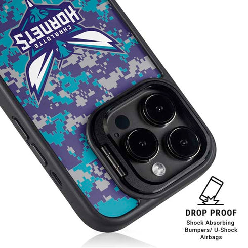 NBA Charlotte Hornets Digi Camo iPhone 14 Pro Kickstand Case