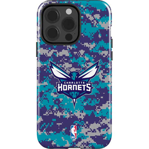 NBA Charlotte Hornets Digi Camo iPhone 15 Pro Impact Case
