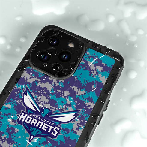NBA Charlotte Hornets Digi Camo iPhone 15 Pro Waterproof Case