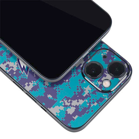 NBA Charlotte Hornets Digi Camo iPhone 15 Skin