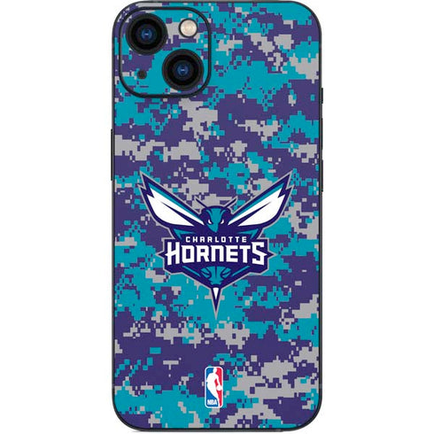 NBA Charlotte Hornets Digi Camo iPhone 15 Skin