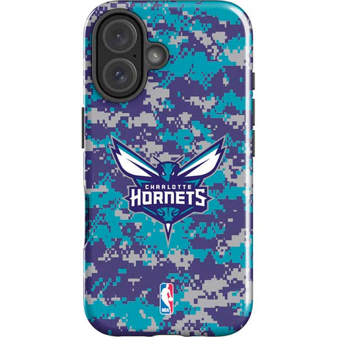 NBA Charlotte Hornets Digi Camo iPhone 16 Impact Case