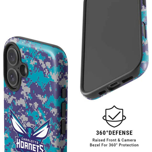 NBA Charlotte Hornets Digi Camo iPhone 16 Plus Magsafe Impact Case