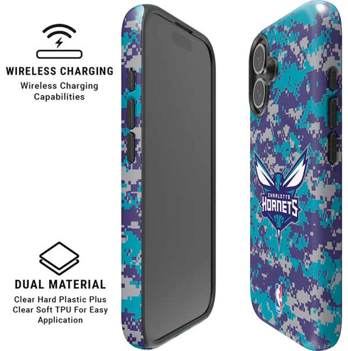 NBA Charlotte Hornets Digi Camo iPhone 16 Plus Magsafe Impact Case