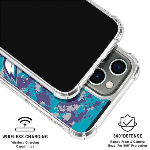 NBA Charlotte Hornets Digi Camo iPhone 16 Pro Clear Case