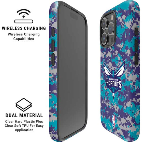 NBA Charlotte Hornets Digi Camo iPhone 16 Pro Magsafe Impact Case