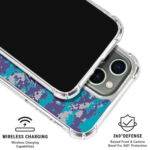 NBA Charlotte Hornets Digi Camo iPhone 16 Pro Max Clear Case