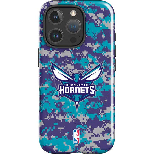 NBA Charlotte Hornets Digi Camo iPhone 16 Pro Max Magsafe Impact Case