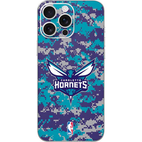 NBA Charlotte Hornets Digi Camo iPhone 16 Pro Max Skin