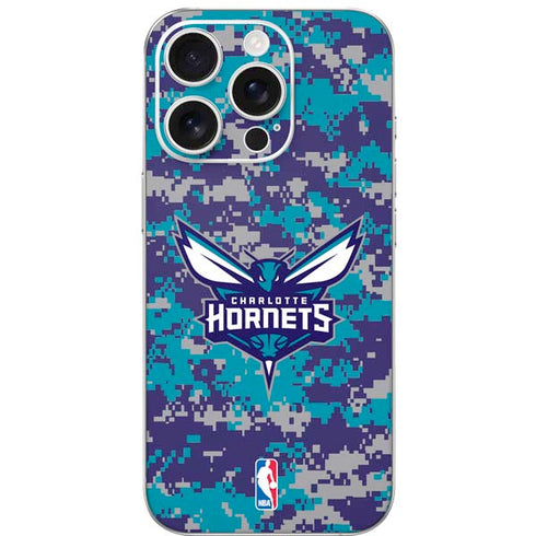 NBA Charlotte Hornets Digi Camo iPhone 16 Pro Skin
