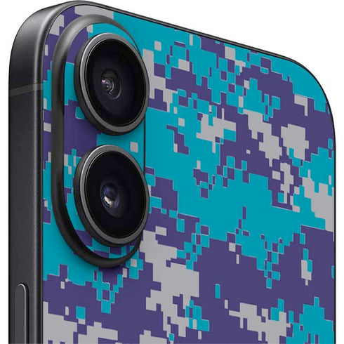 NBA Charlotte Hornets Digi Camo iPhone 16 Skin