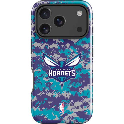 NBA Charlotte Hornets Digi Camo iPhone 18 Pro Impact Case