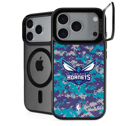 NBA Charlotte Hornets Digi Camo iPhone 18 Pro Kickstand Case