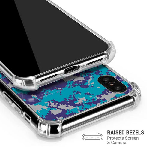NBA Charlotte Hornets Digi Camo iPhone X/XS Clear Case
