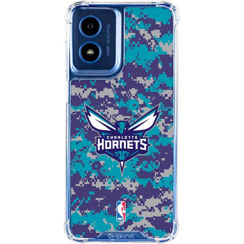 NBA Charlotte Hornets Digi Camo Moto G Play 4G (2024) Clear Case