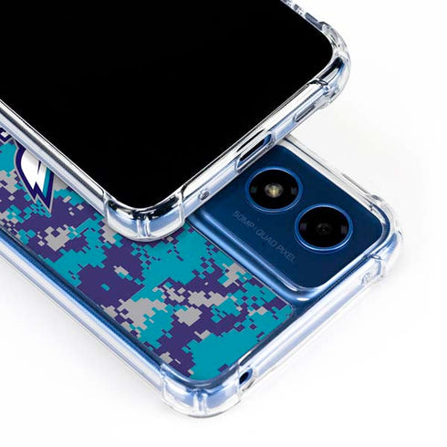 NBA Charlotte Hornets Digi Camo Moto G Play 4G (2024) Clear Case