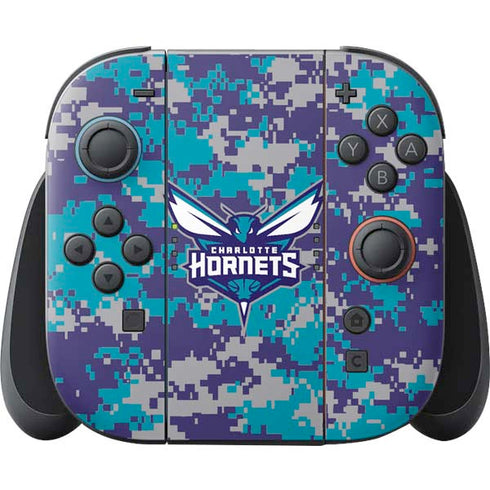 NBA Charlotte Hornets Digi Camo Nintendo Switch 2 (2025) Joy-Con Controller Skin