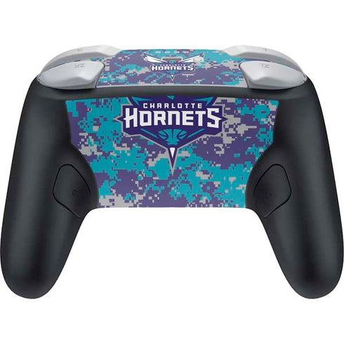 NBA Charlotte Hornets Digi Camo Nintendo Switch 2 (2025) Pro Controller Skin