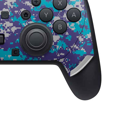 NBA Charlotte Hornets Digi Camo Nintendo Switch 2 (2025) Pro Controller Skin