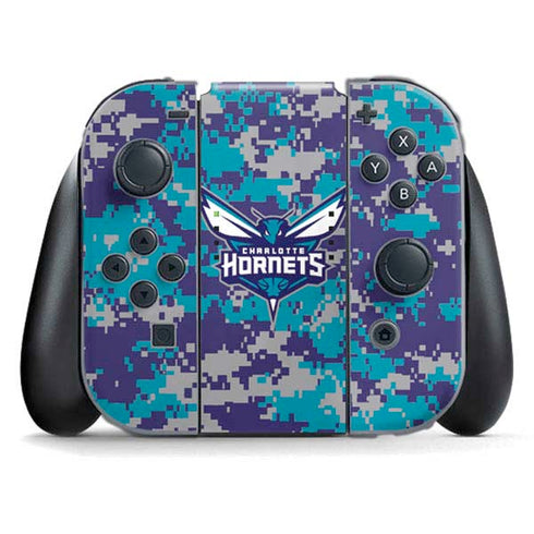 NBA Charlotte Hornets Digi Camo Nintendo Skins