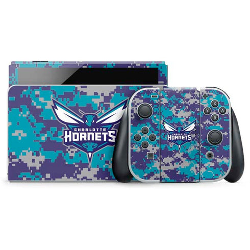NBA Charlotte Hornets Digi Camo Nintendo Skins