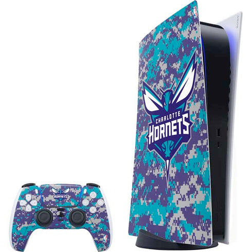 NBA Charlotte Hornets Digi Camo PlayStation PS5 Skins