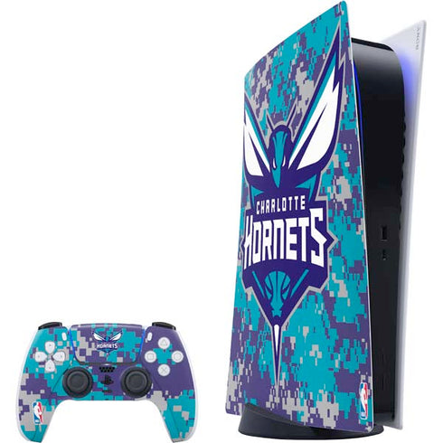 NBA Charlotte Hornets Digi Camo PlayStation PS5 Skins