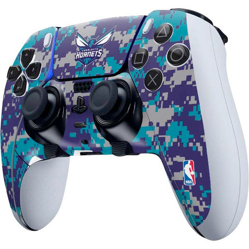 NBA Charlotte Hornets Digi Camo PS5 DualSense Edge Pro Controller Skin