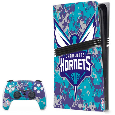 NBA Charlotte Hornets Digi Camo PS5 Pro Bundle Skin