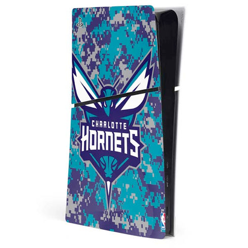 NBA Charlotte Hornets Digi Camo PS5 Slim Digital Edition Console Skin