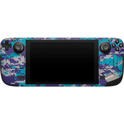 NBA Charlotte Hornets Digi Camo Steam Deck Handheld Gaming Computer Skin