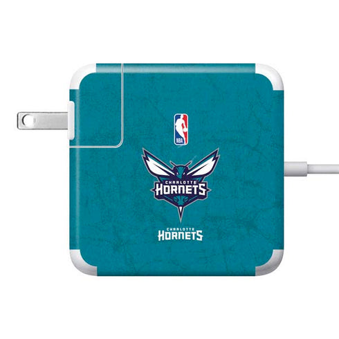 NBA Charlotte Hornets Distressed 85W Power Adapter (15 and 17 inch MacBook Pro Charger) Skin