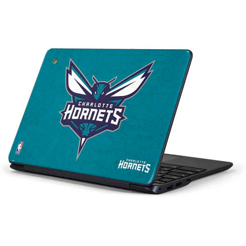 NBA Charlotte Hornets Distressed Samsung Chromebook Skin