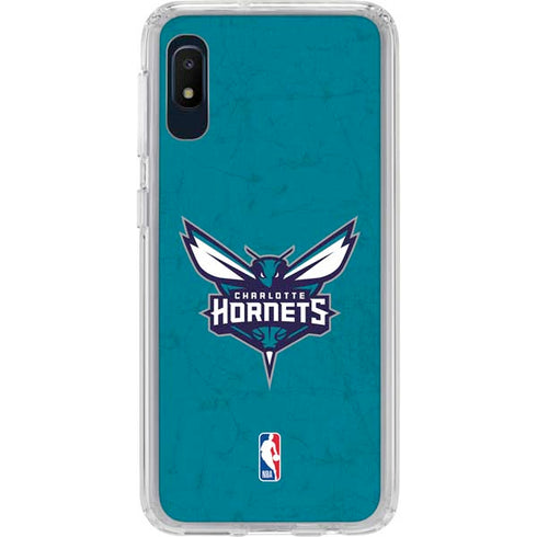 NBA Charlotte Hornets Distressed Galaxy A10e Clear Case