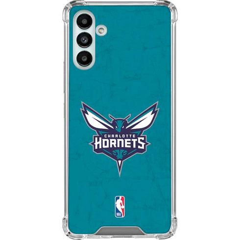 NBA Charlotte Hornets Distressed Galaxy A13 5G Clear Case