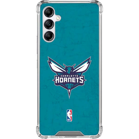NBA Charlotte Hornets Distressed Galaxy A15 5G Clear Case