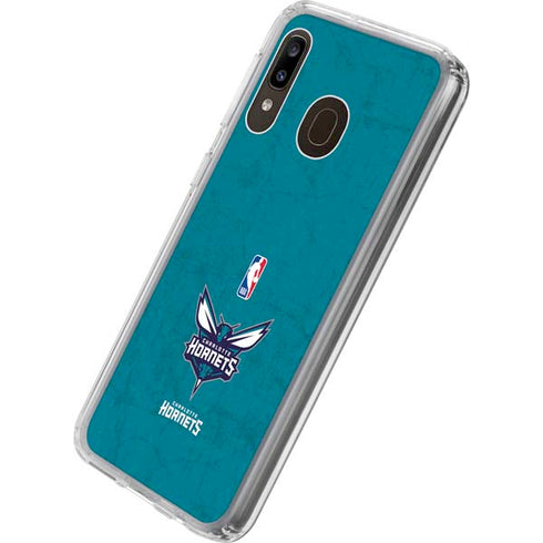 NBA Charlotte Hornets Distressed Galaxy A20 Clear Case