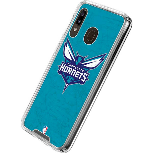 NBA Charlotte Hornets Distressed Galaxy A30 Clear Case