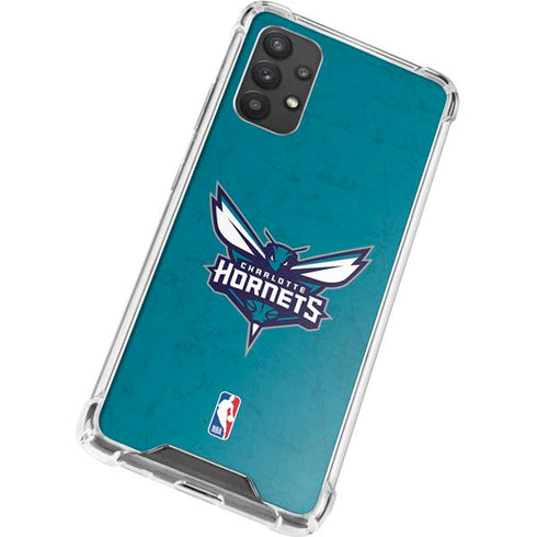NBA Charlotte Hornets Distressed Galaxy A32 5G Clear Case
