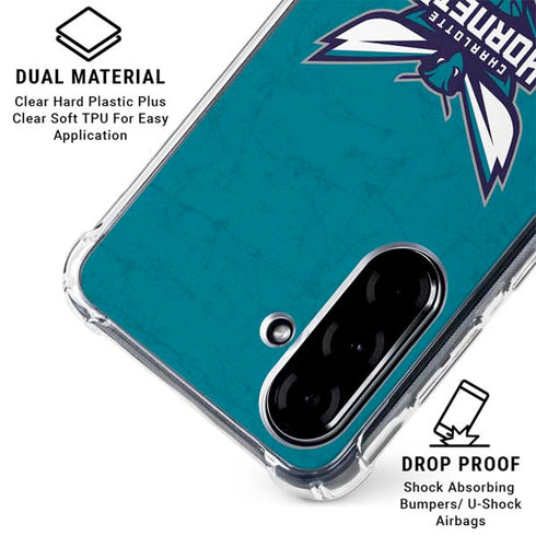 NBA Charlotte Hornets Distressed Galaxy A36 5G Clear Case