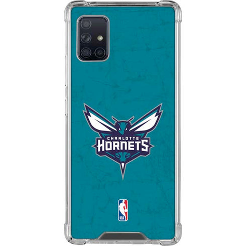 NBA Charlotte Hornets Distressed Galaxy A51 5G Clear Case