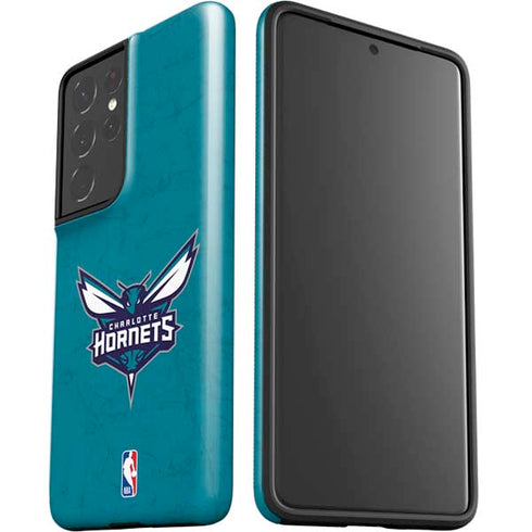 NBA Charlotte Hornets Distressed Galaxy S21 Ultra 5G Pro Case