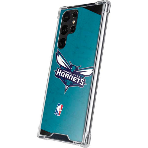 NBA Charlotte Hornets Distressed Galaxy S22 Ultra Clear Case