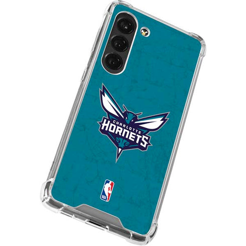 NBA Charlotte Hornets Distressed Galaxy S23 Clear Case